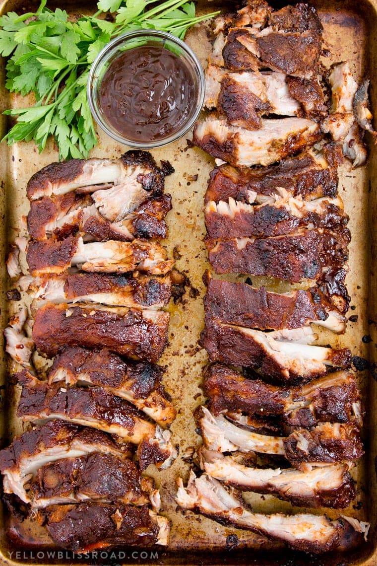 Slow Cooker Barbecue Baby Back Ribs are rubbed with a smoky-sweet spice blend and cooked in the crockpot until they are fall off the bone tender.