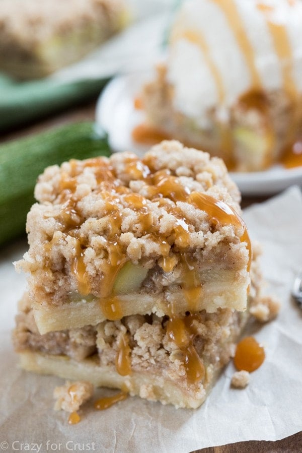 Stack of dessert bars