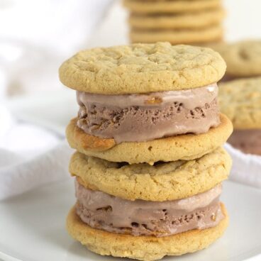 Chocolate Peanut Butter Ice Cream Sandwiches