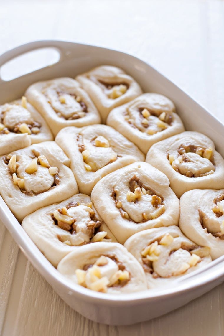 Apple Walnut Cinnamon Rolls