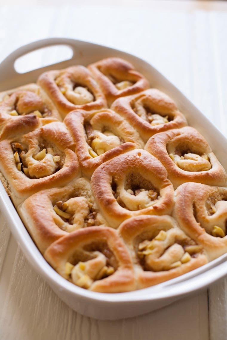 Apple Walnut Cinnamon Rolls