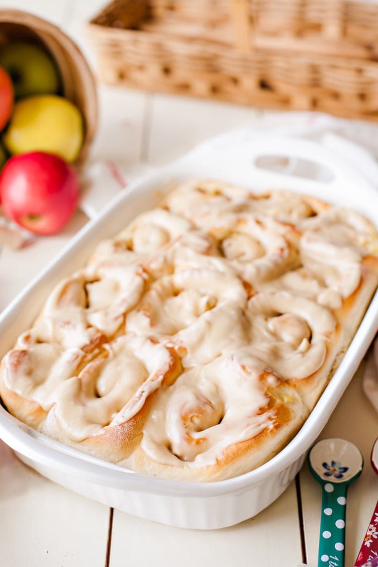 Welcome fall with these super soft, Apple Walnut Cinnamon Rolls. Perfect for breakfast, brunch, or any time of day!