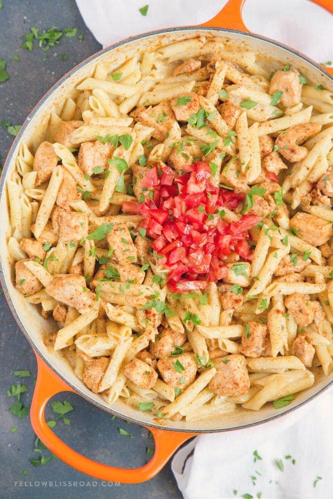 This Creamy Cajun Chicken Pasta, with a homemade cajun seasoning is sure to become an instant favorite for weeknight dinners.