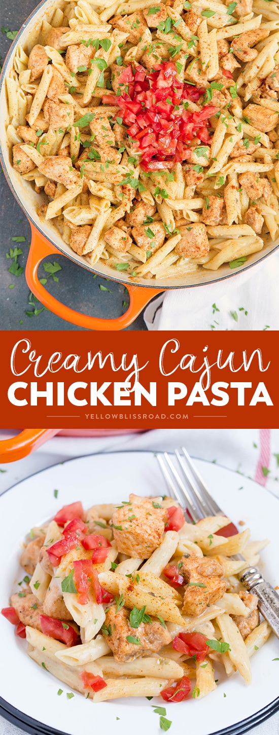 This Creamy Cajun Chicken Pasta, with a homemade cajun seasoning is sure to become an instant favorite for weeknight dinners.
