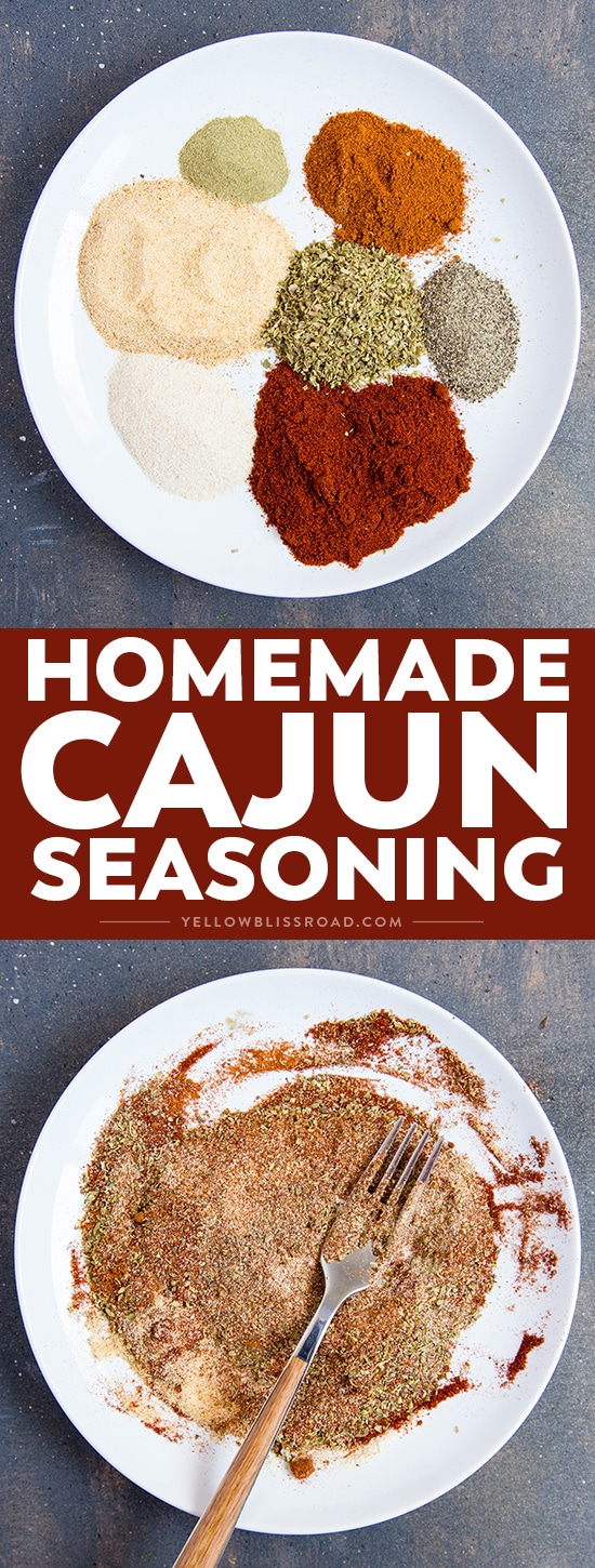homemade cajun seasoning photo collage