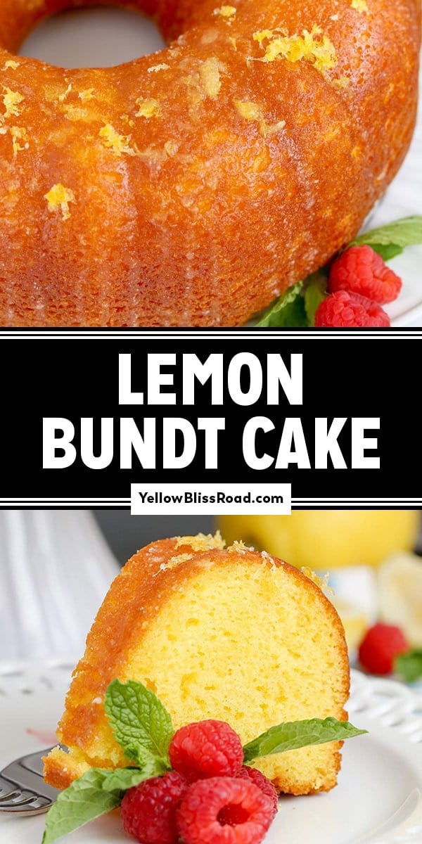 Lemon Bundt Cake with a Sweet Lemon Glaze Topping