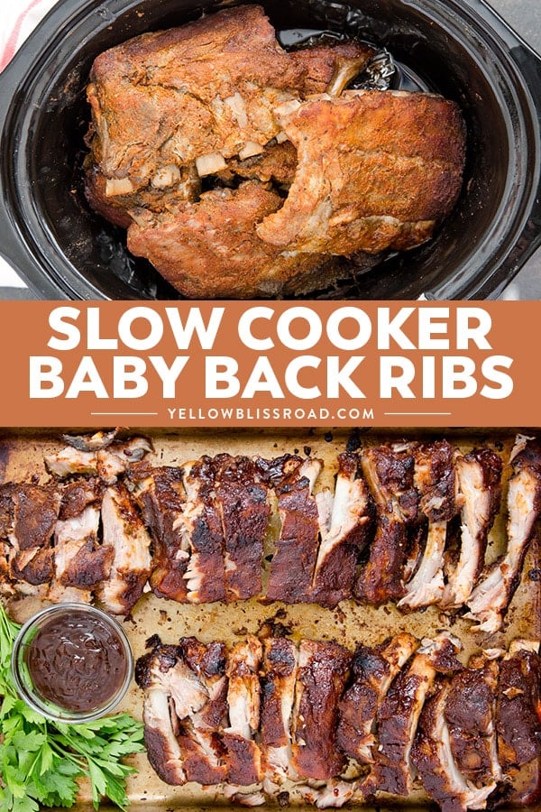 Slow Cooker Baby Back Ribs Fall off the bone tender slow cooker ribs
