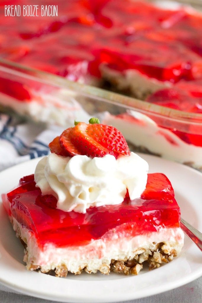 Strawberry Pretzel Salad is a classic summer dessert that's a must make for all your parties and backyard barbecues!