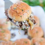 A close up of Beef Sliders
