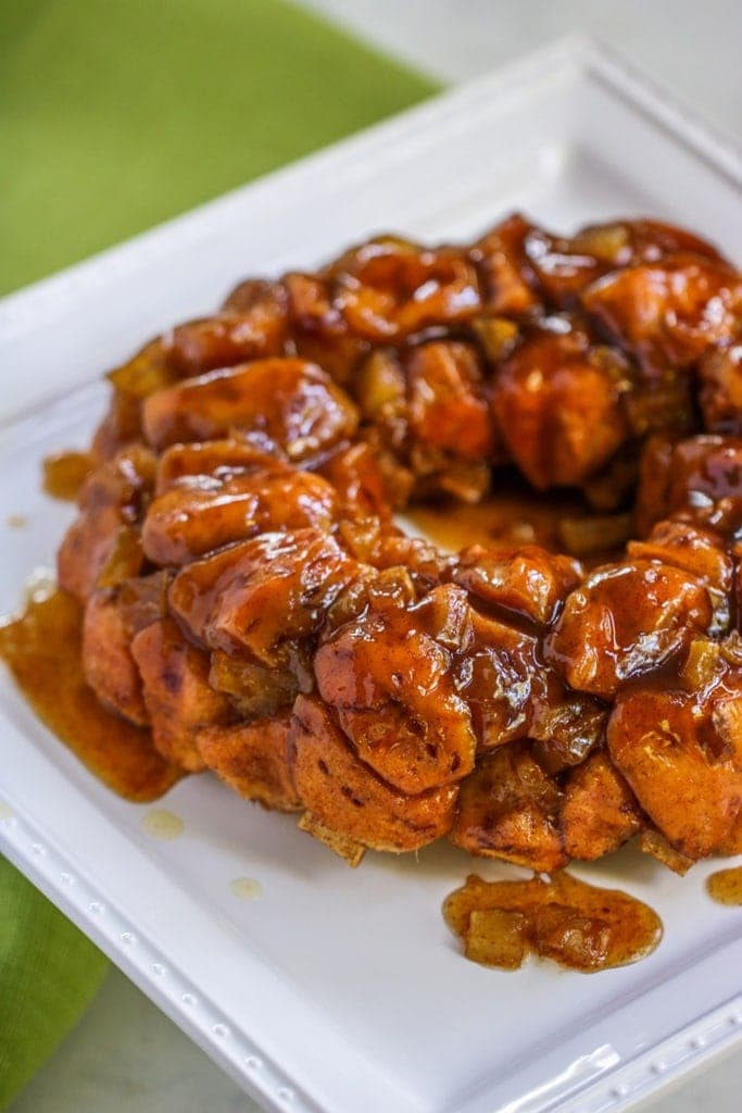 This Cinnamon Apple Monkey Bread is the perfect combination of fall flavors packed in a decadent breakfast!