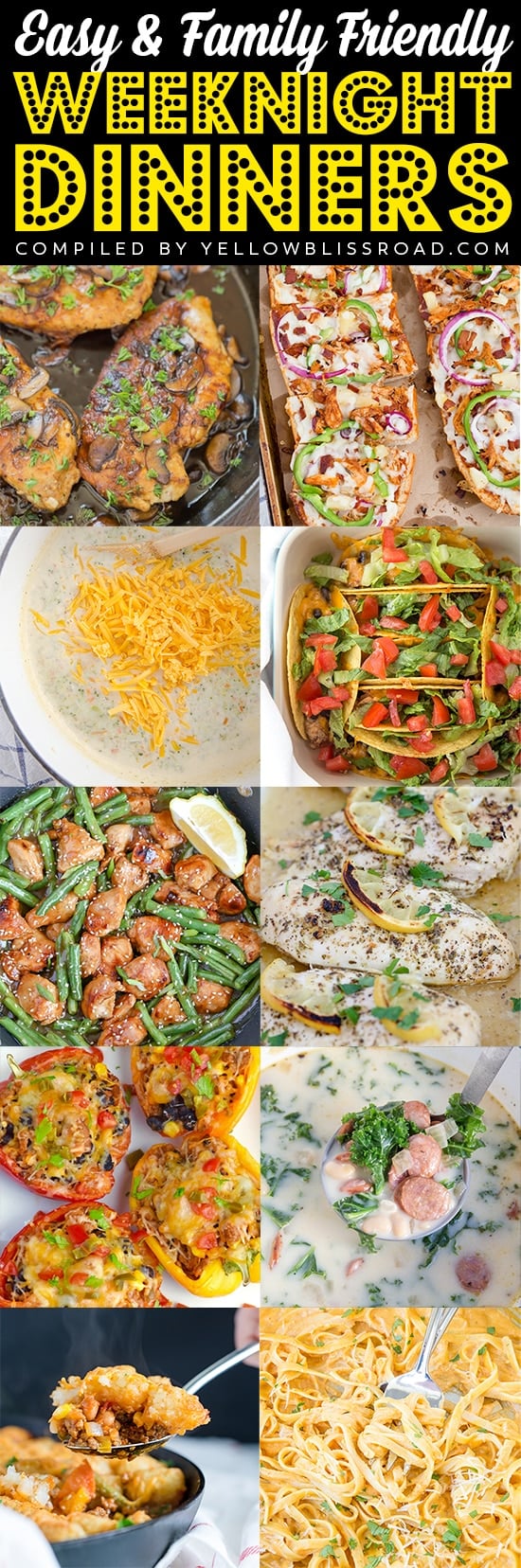 Easy Weeknight Dinners and Meals | YellowBlissRoad.com