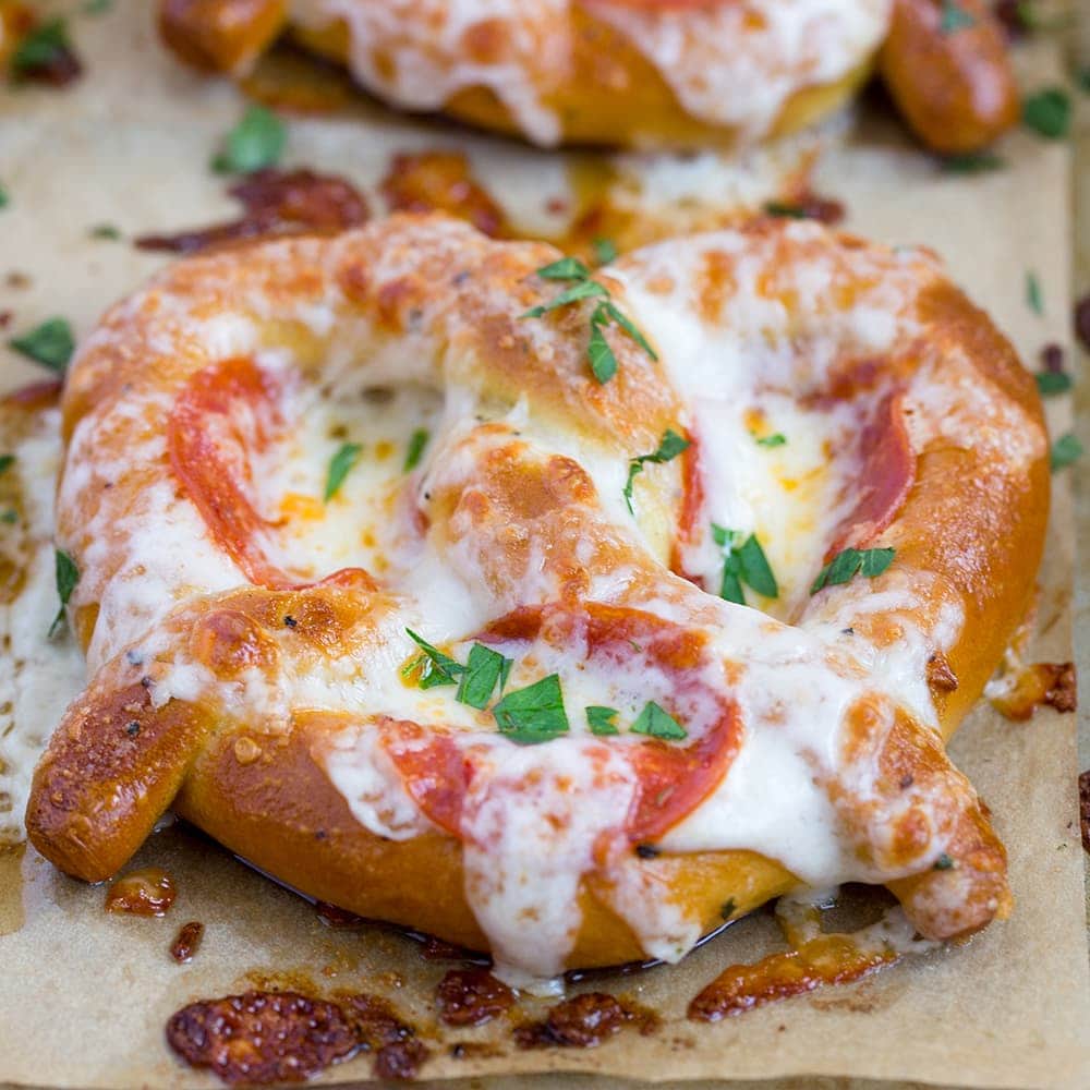 Easy Garlic Butter Pizza Pretzels After School Snack