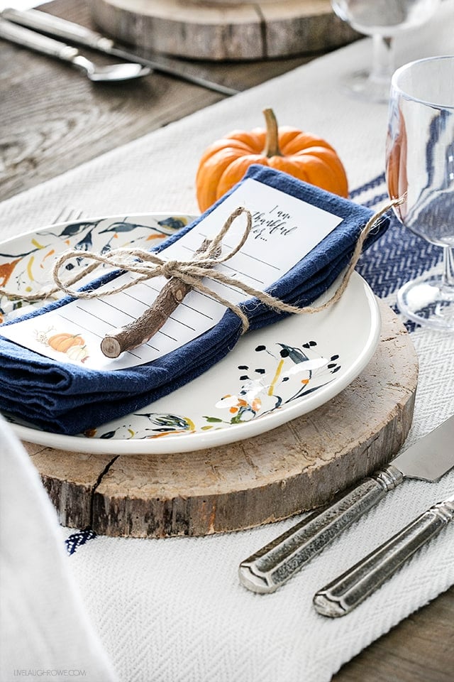 Thanksgiving decor on a table