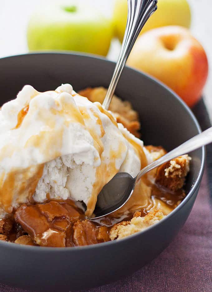 A bowl of dessert on a plate