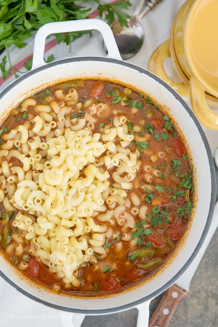 Beefy Tomato Macaroni Soup recipe