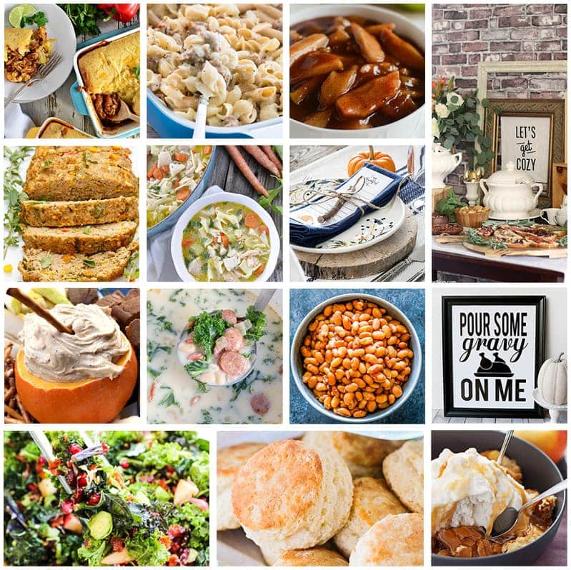 Collage of many different types of food 