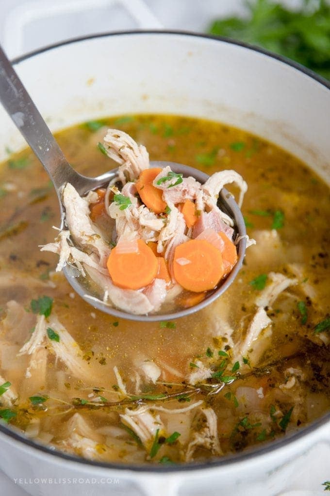 Homemade Chicken Soup Recipe | YellowBlissRoad.com