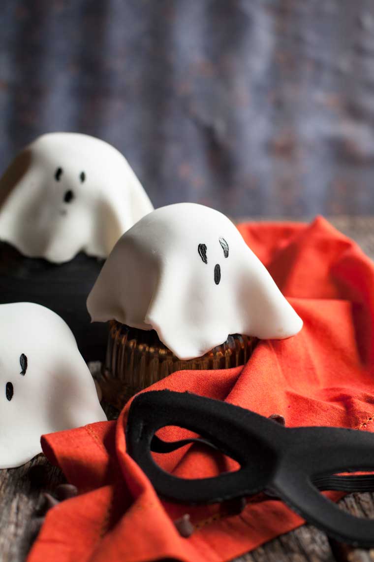 Chocolate mug cake ghosts are fun and fast. Make a batch with your little ghosts and goblins!