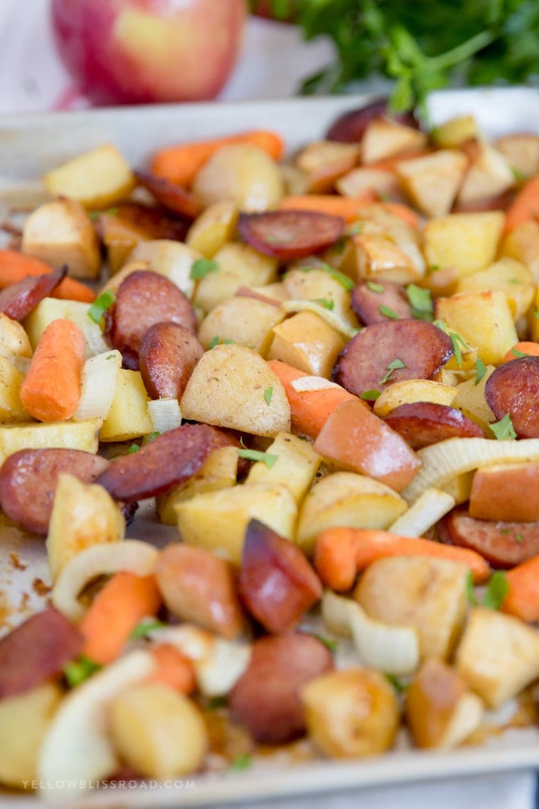 Smoked Sausage & Apple Sheet Pan Dinner | Best Easy Weeknight Meals