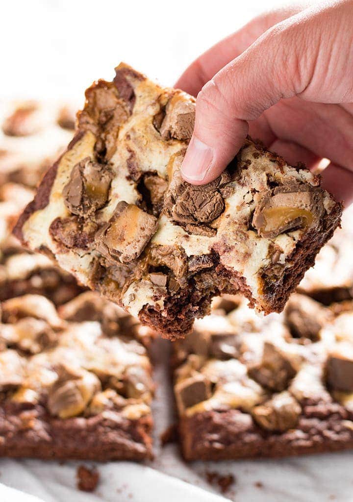 Chocolate Milky Way Cookie Bars - A simple, easy and delicious dessert recipe!