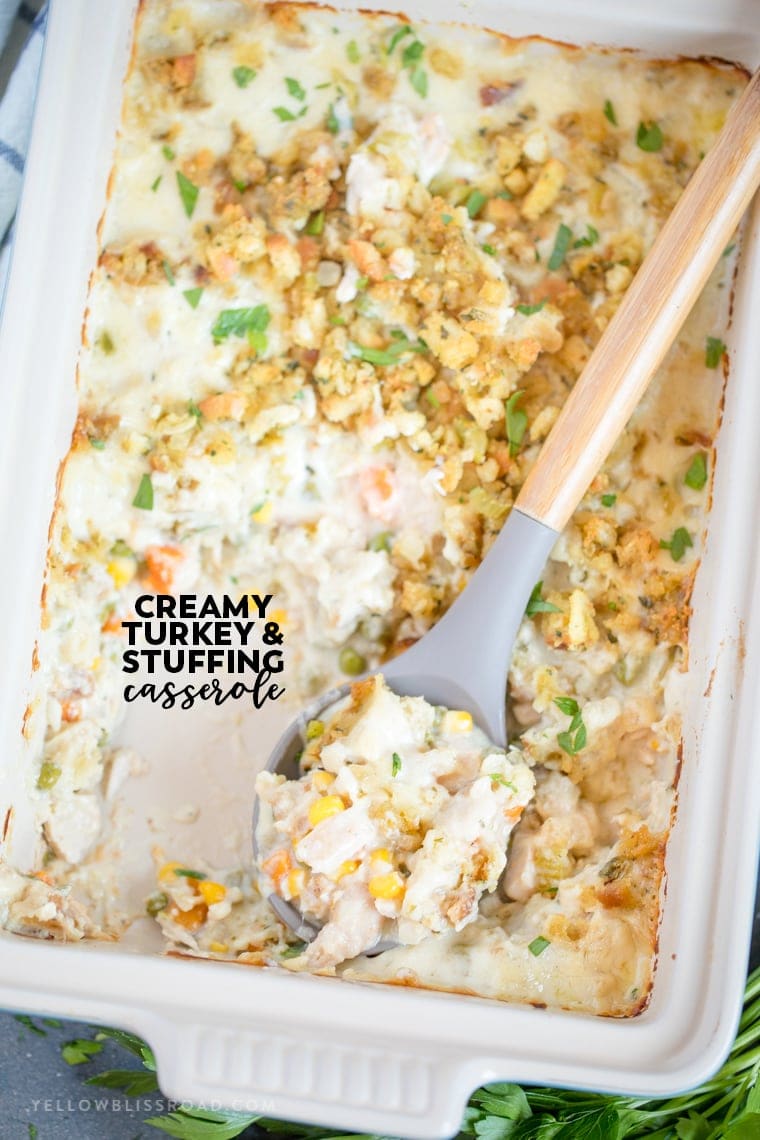 Easy Leftover Turkey Casserole with Stuffing Recipe