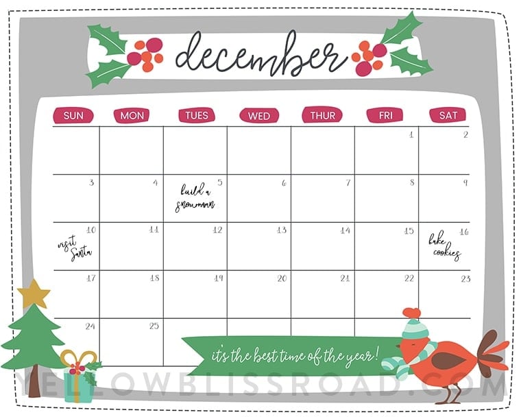 Christmas Countdown Calendar - a great way to build up to the excitement of Christmas. Includes a blank calendar and a scripture filled Advent version.