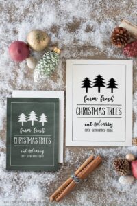 Farm Fresh Christmas Trees Free Printable Sign