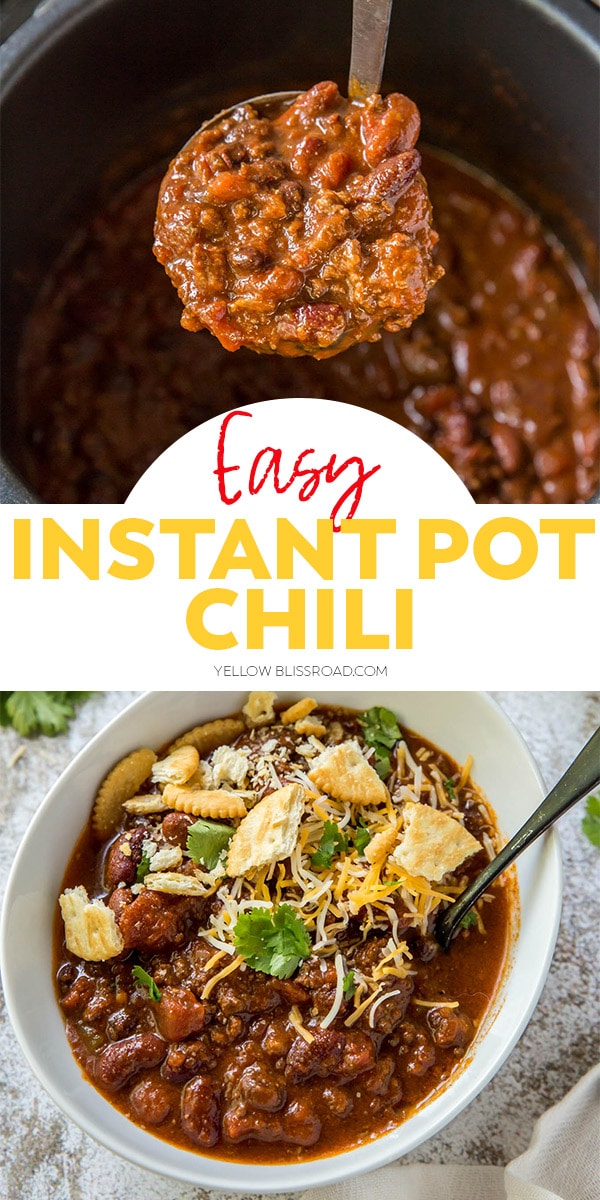 Instant Pot Chili Recipe | YellowBlissRoad.com