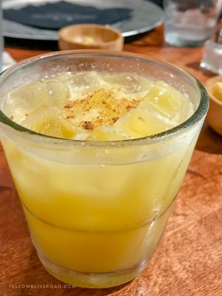 A glass of juice