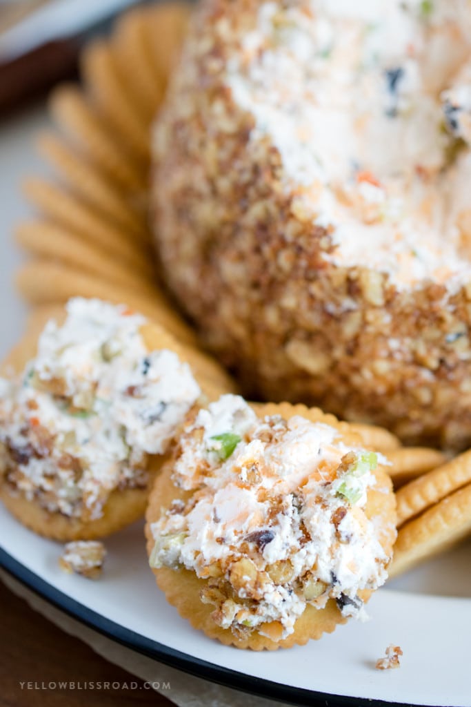 Olive Cheese Ball with Toasted Walnuts