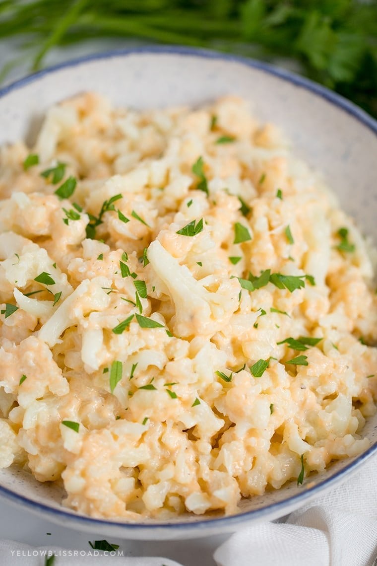 Cauliflower Mac and Cheese in a bowl