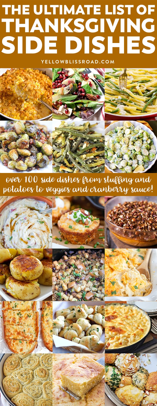 Thanksgiving Side Dishes | The Ultimate List of Over 100 recipes!