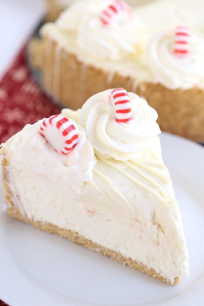 No Bake Cheesecake with White Chocolate and Peppermint
