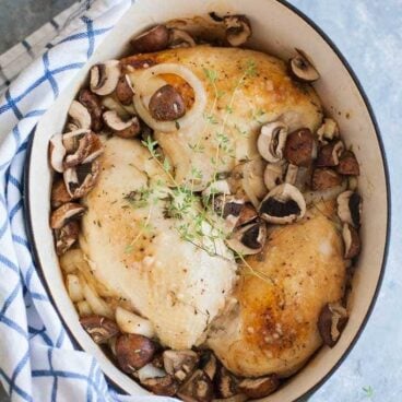 smothered chicken and mushrooms