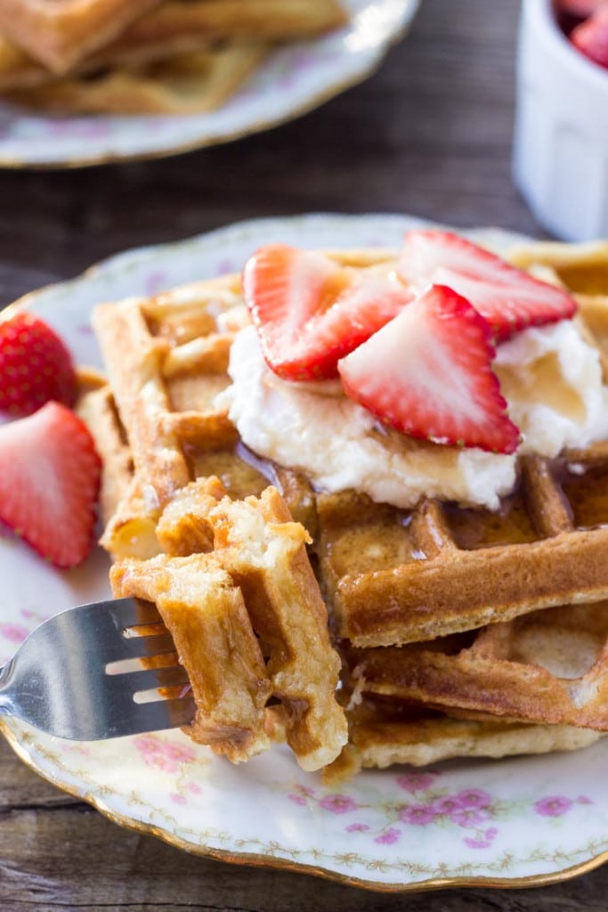 Homemade Waffles - Light and Fluffy Buttermilk Waffles
