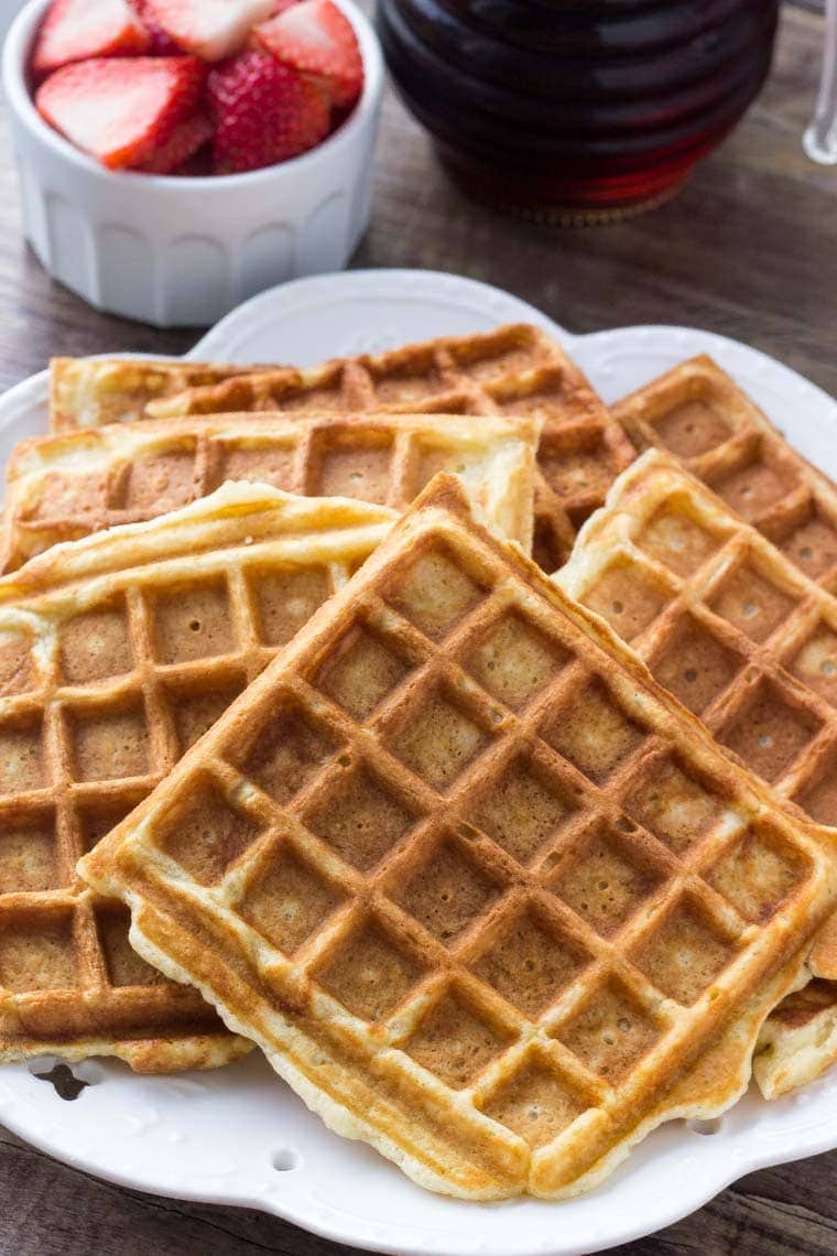 waffles on a white plate