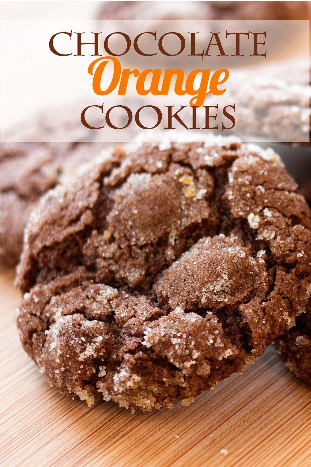 Social media image for chocolate orange cookies