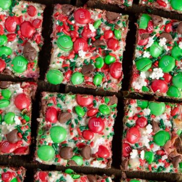 Christmas themed brownies