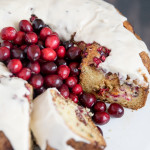 A close up of cake with cranberries