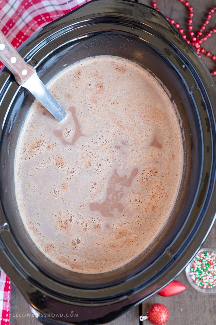 Super creamy Slow Cooker Hot Chocolate
