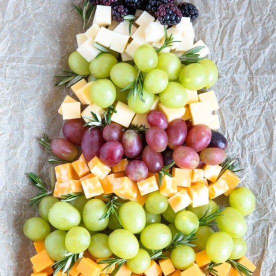 Christmas Tree Fruit & Cheese Platter