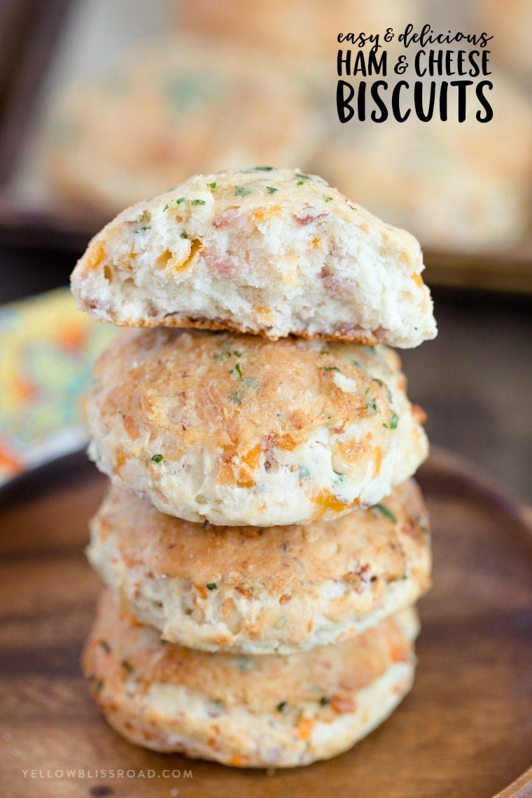 Ham & Cheese Biscuits - Easy to make with a basic biscuit dough, and the perfect addition to your holiday brunch. The leftovers make a great snack, too!