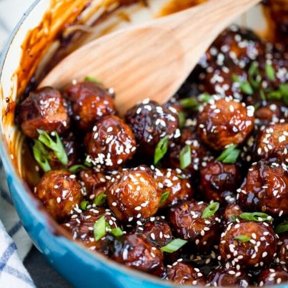 Spicy Honey Garlic Meatballs Easy Party Appetizer