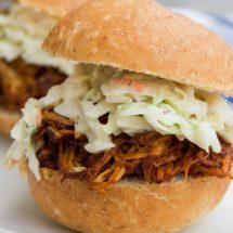 Slow Cooker Barbecue Chicken Sliders
