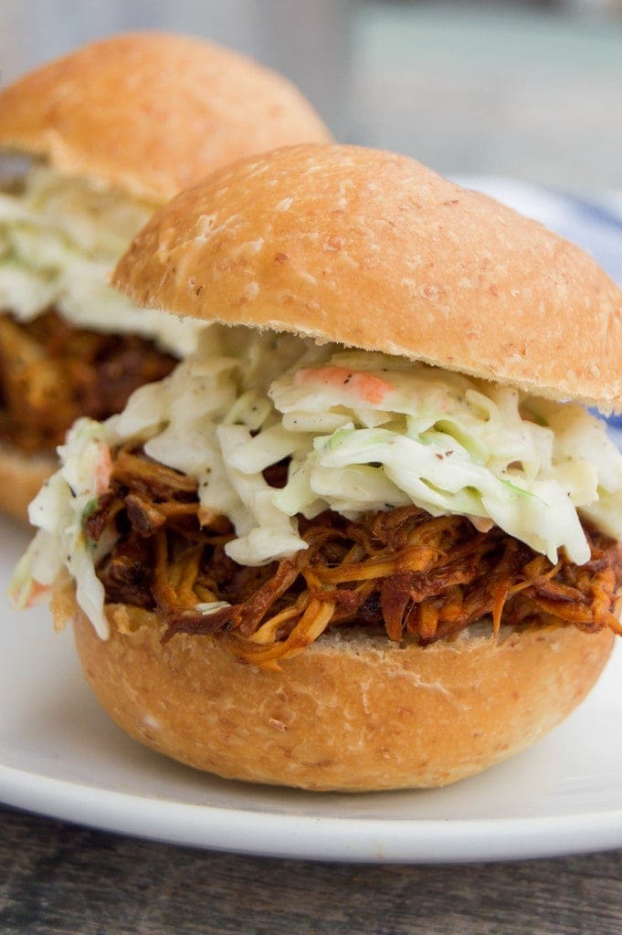 slow cooker barbecue chicken sliders