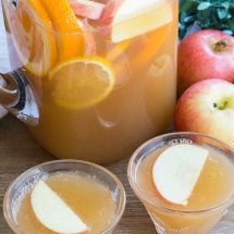 Apple Cider Ginger Punch is a delicious combination of apple cider, ginger ale & lemon for an easy party punch the whole family loves!
