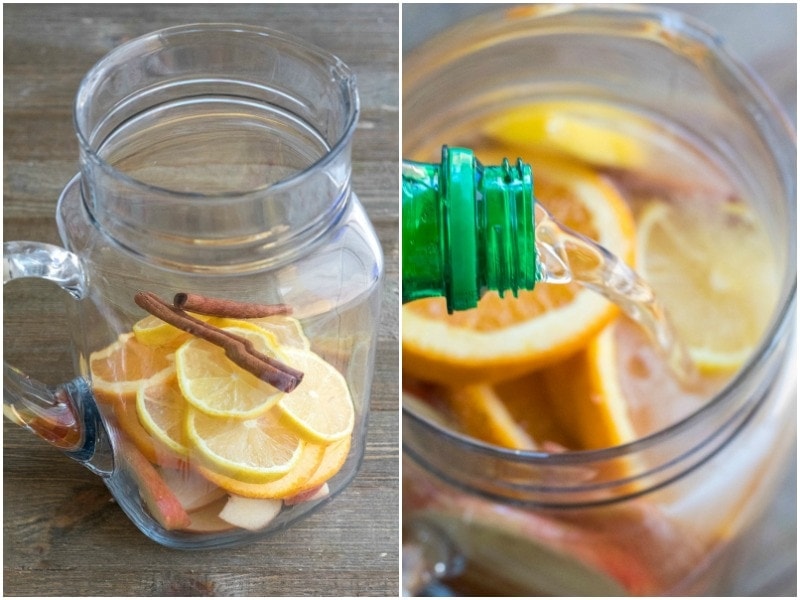 Apple Cider Ginger Punch is a delicious combination of apple cider, ginger ale & lemon for an easy party punch the whole family loves!