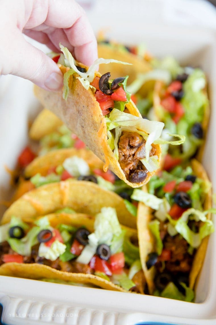 Easy to eat ground turkey tacos