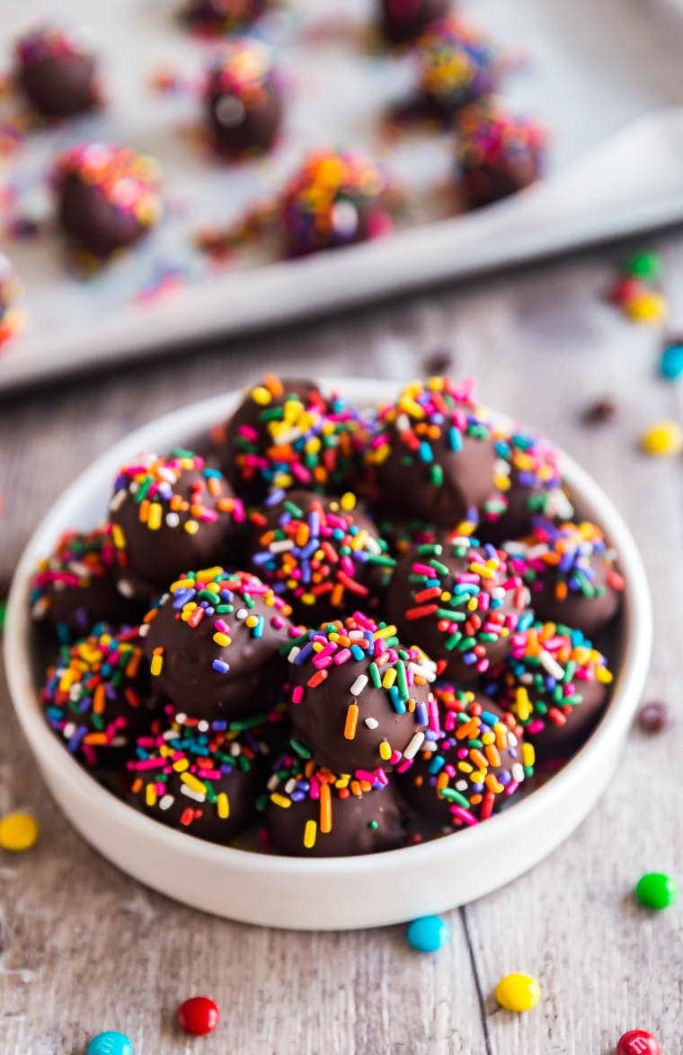 Monster Cookie Dough Truffles make the perfect gift!