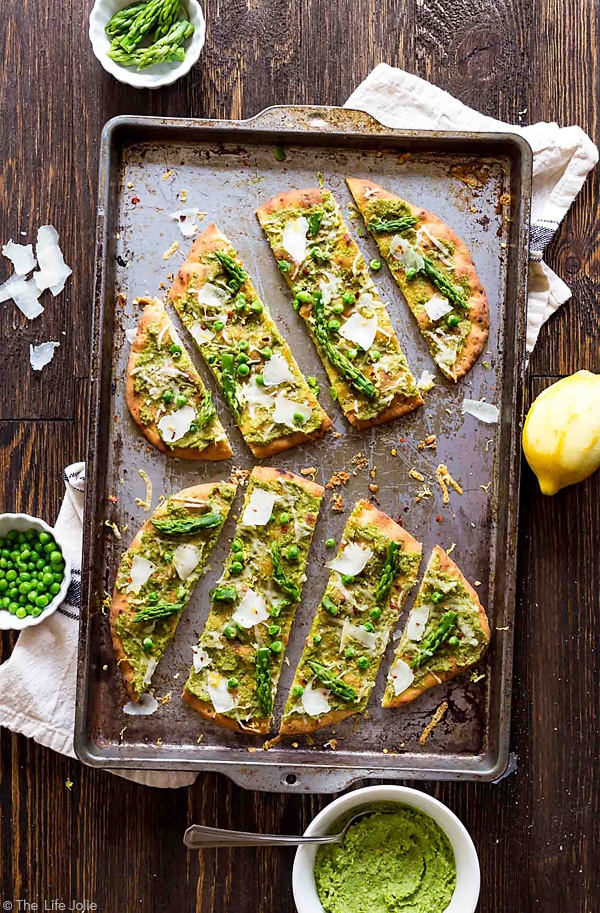 Pea Pesto Flatbread | The Life Jolie